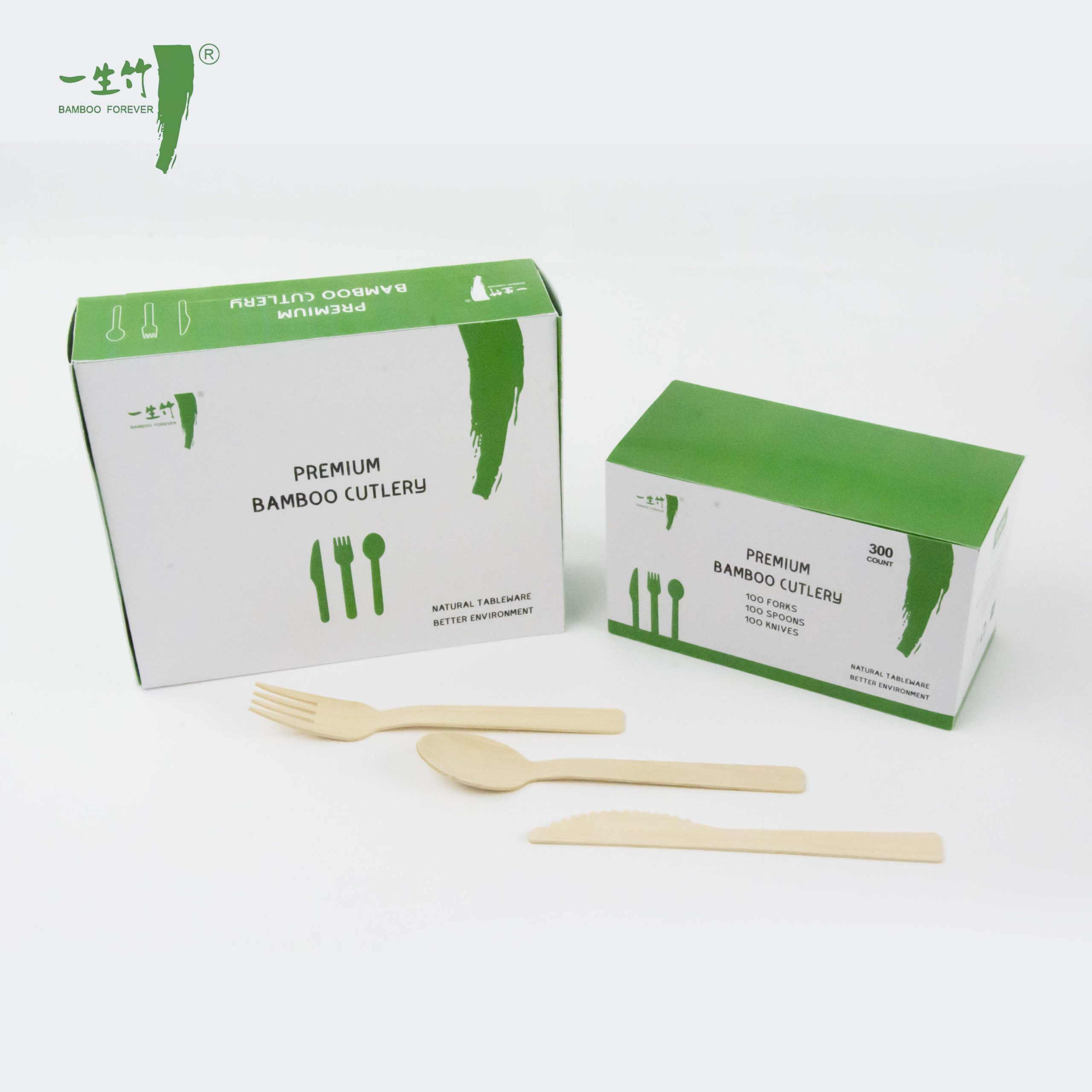 صناديق تعبئة مخصصة وأدوات مائدة قابلة للتحلل مصنوعة من الخيزران للاستخدام لمرة واحدة