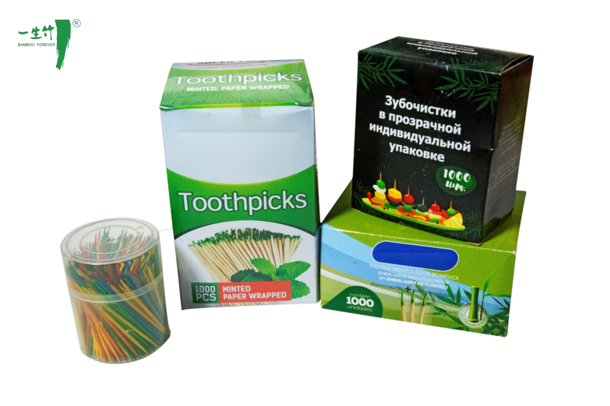 عينة مجانية سعر المصنع أعواد أسنان خيزران مستعملة مرة واحدة بنكهة النعناع