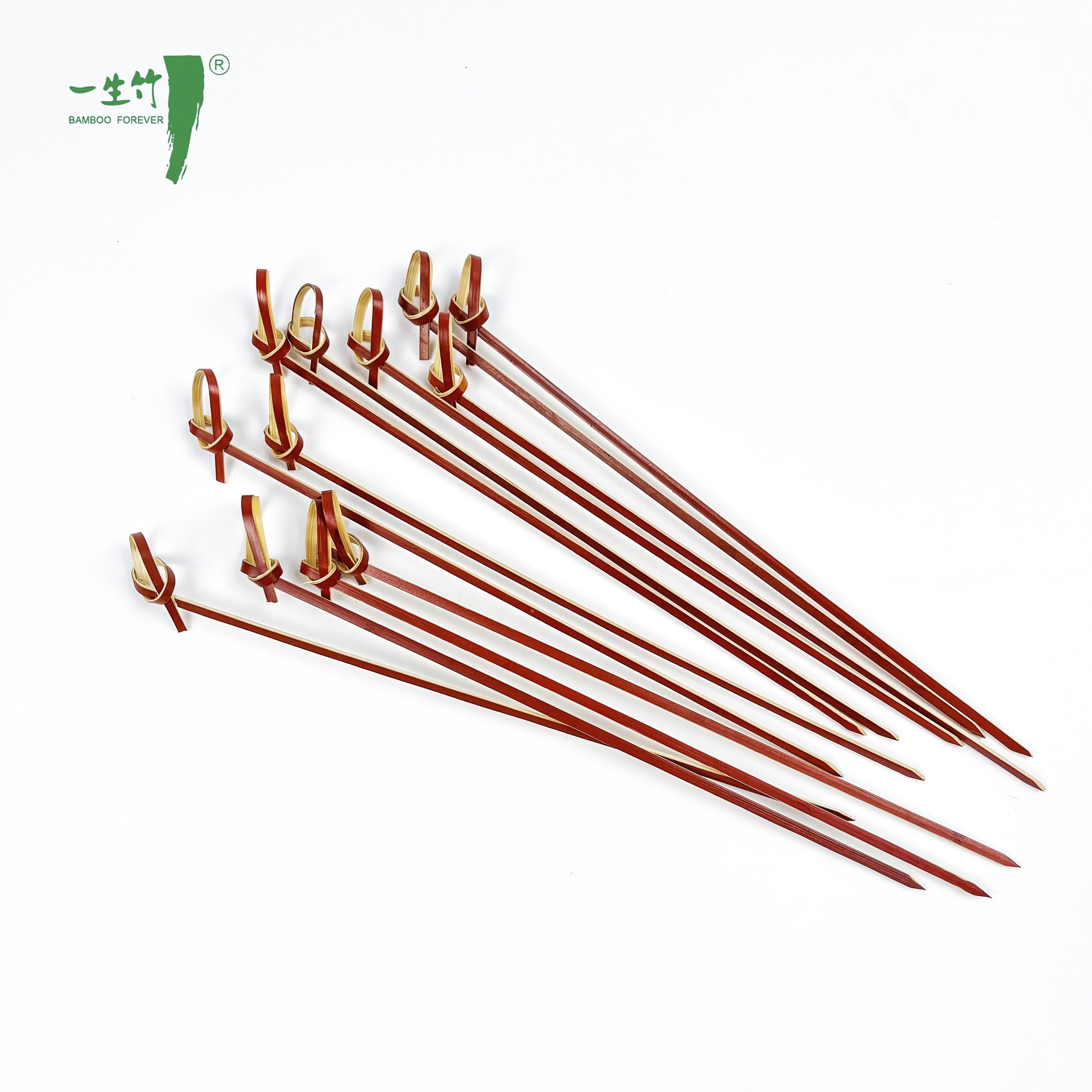 أسياخ خيزران عالي الجودة باللون الأحمر للحفلات والمناسبات